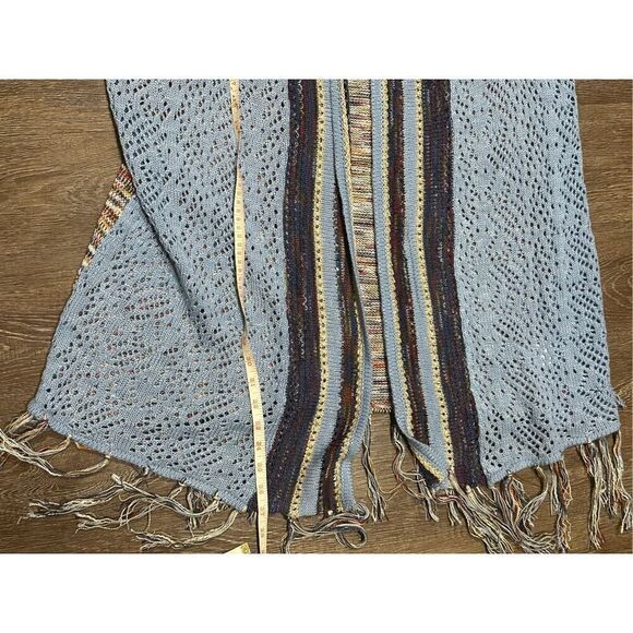 Hannah bohemian sweater vest fringe blue XL - Picture 5 of 7